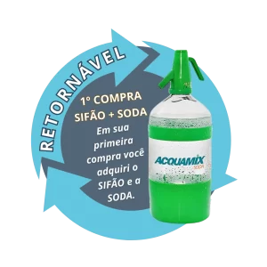 Acquamix Soda 1,5 Lt na 1º Compra (Sifão + Liquido)