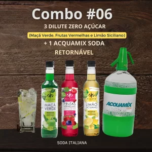 Combo #06: Compra de 3 Dilutes Premium Zero Açúcar + 1 Acquamix Soda Retornável